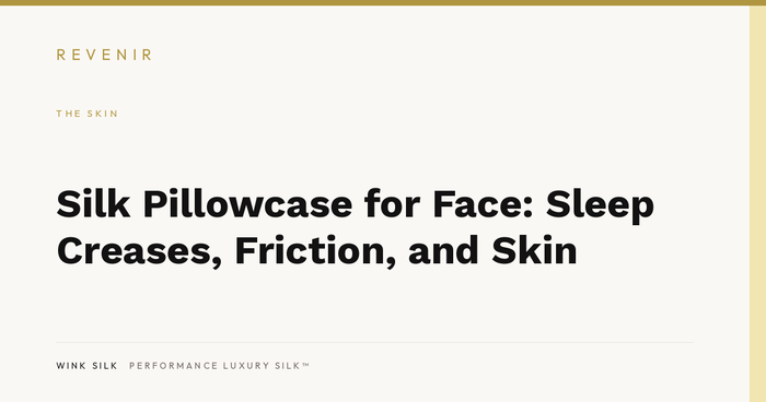 Smooth facial skin without morning sleep creases on a 25-momme mulberry silk pillowcase in Coy colorway.