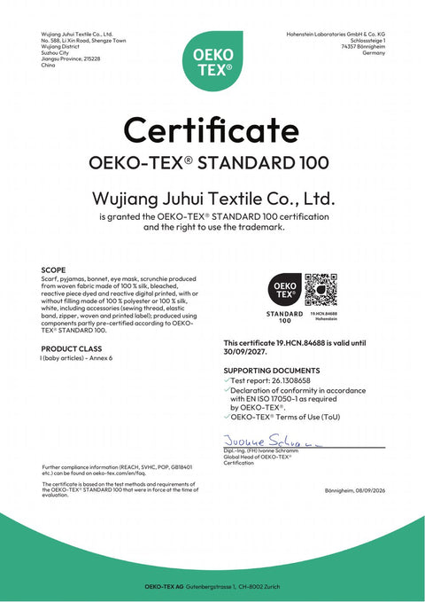 OEKO-TEX Standard 100 certificate 19.HCN.84688