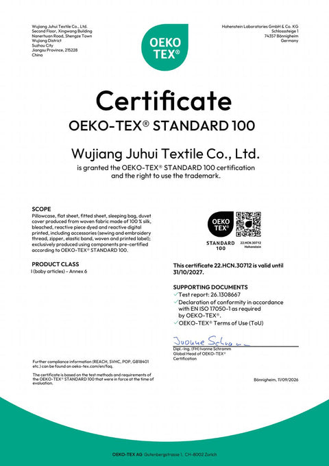 OEKO-TEX Standard 100 certificate 22.HCN.30712