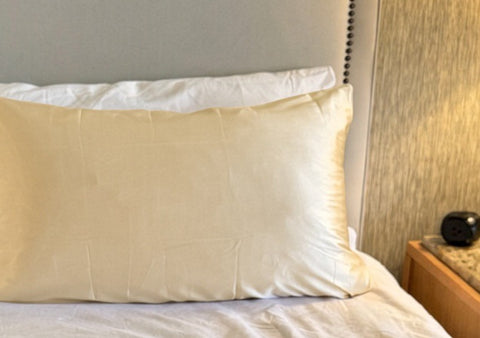 Wink Silk Douceur Doublure double layer 25 momme mulberry silk pillowcase in Coy, hand-numbered founding collection